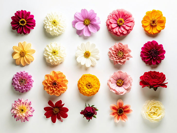 色とりどりのたくさんの花