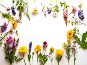 色とりどりのたくさんの花