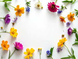 色とりどりのたくさんの花