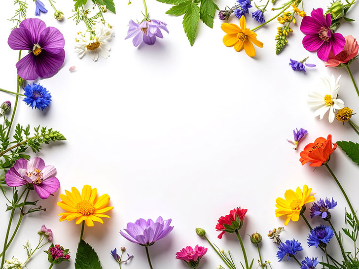 色とりどりのたくさんの花