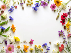 色とりどりのたくさんの花