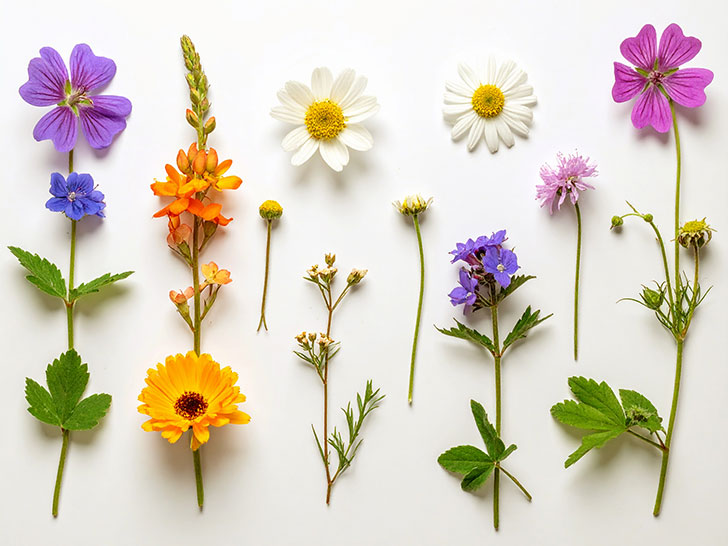 色とりどりのたくさんの花