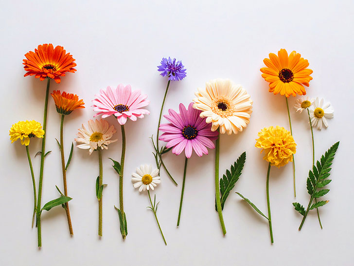 色とりどりのたくさんの花