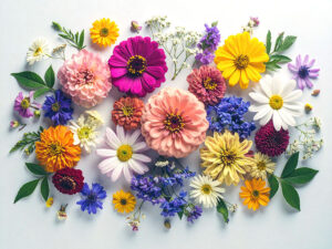 色とりどりのたくさんの花