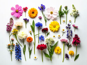 色とりどりのたくさんの花