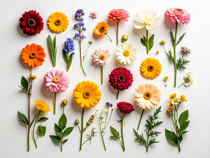 色とりどりのたくさんの花