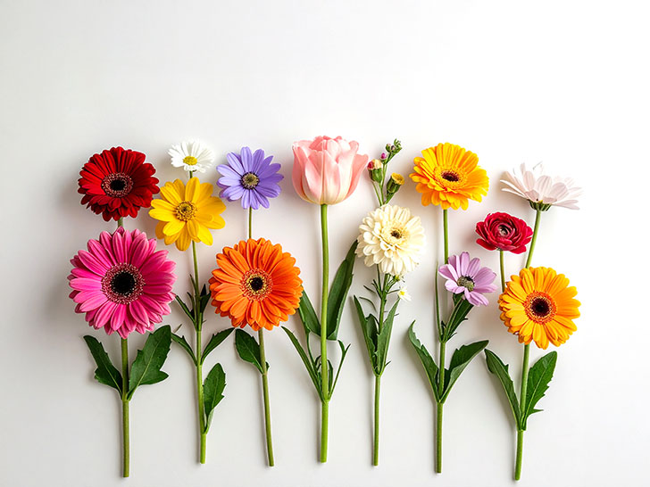 色とりどりのたくさんの花