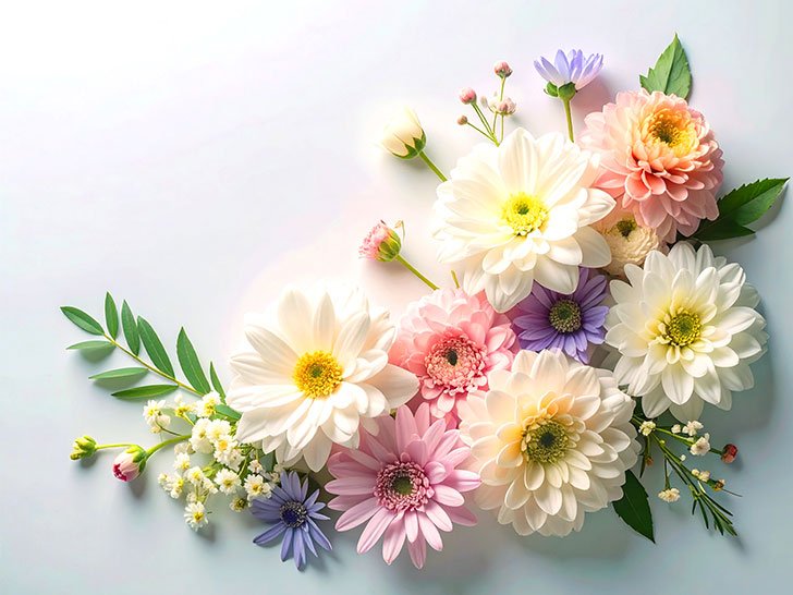 色とりどりのたくさんの花