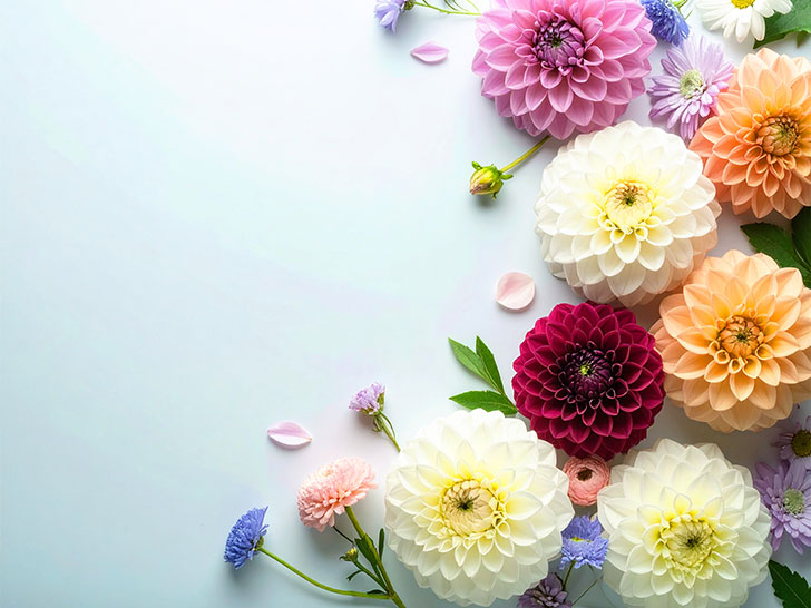 色とりどりのたくさんの花