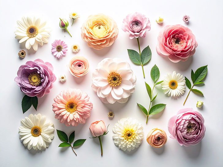 色とりどりのたくさんの花