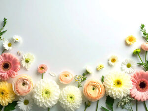 色とりどりのたくさんの花