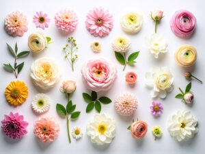 色とりどりのたくさんの花