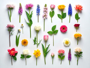 色とりどりのたくさんの花