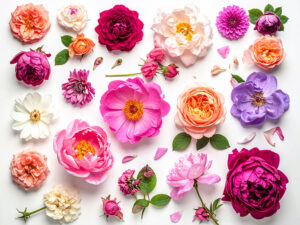 色とりどりのたくさんの花