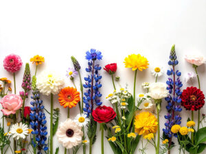 色とりどりのたくさんの花